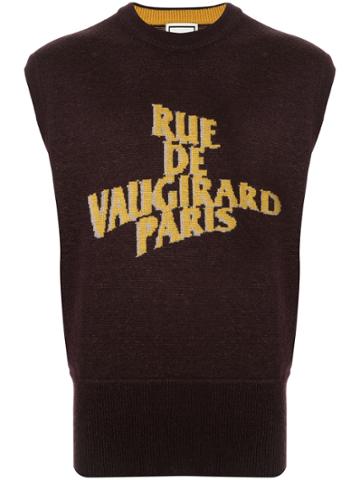 Wooyoungmi 'rue De Vaugirard Paris' Knitted Vest - Brown