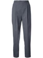 En Route - High Waisted Trousers - Women - Polyester - 2, Women's, Grey, Polyester