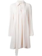 Chloé Tie-neck Dress, Women's, Size: 40, Pink/purple, Silk/acetate/viscose