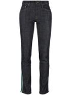 Victoria Victoria Beckham - Side Stripe Jeans - Women - Cotton/polyester/spandex/elastane - Xs, Women's, Blue, Cotton/polyester/spandex/elastane