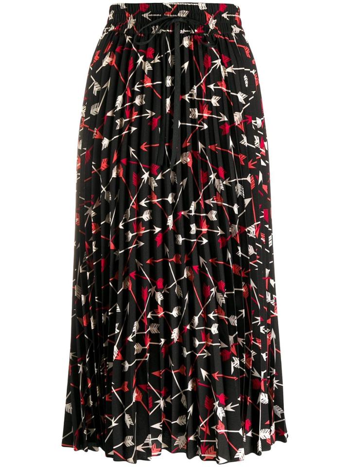 Red Valentino Arrow Print Skirt - Black