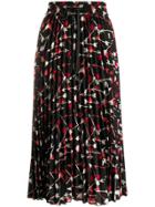Red Valentino Arrow Print Skirt - Black