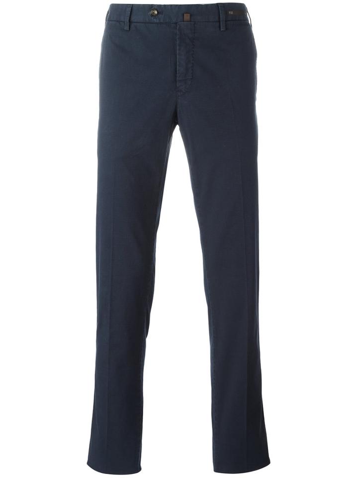 Pt01 - Classic Chinos - Men - Cotton/spandex/elastane - 54, Blue, Cotton/spandex/elastane