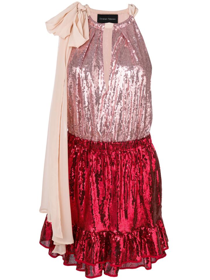 Christian Pellizzari Two-tone Sequinned Dress - Pink & Purple