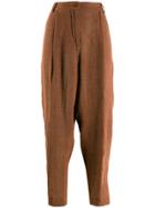Barena Tapered Cropped Trousers - Brown