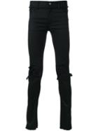 Christian Dada Ripped Skinny Jeans, Men's, Size: 44, Black, Cotton