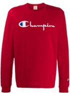 Champion Contrast Logo Sweatshirt - Red