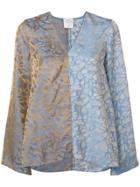 Forte Forte Jacquard V-neck Top - Blue