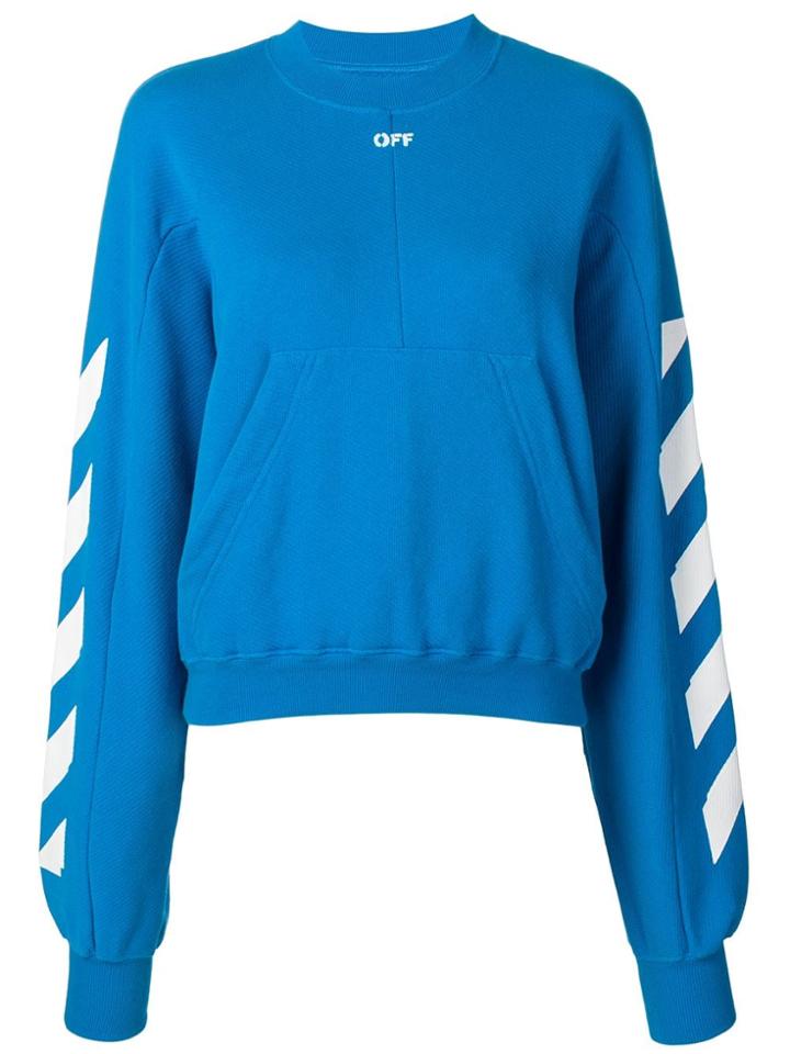 Off-white Striped Sweatshirt - Blue