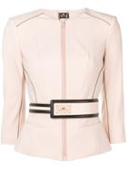 Elisabetta Franchi Belted Jacket - Pink