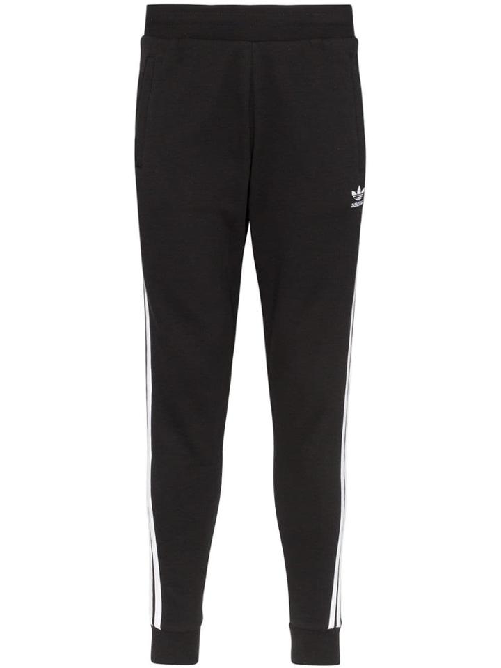 Adidas Striped Slim-fit Track Pants - Black