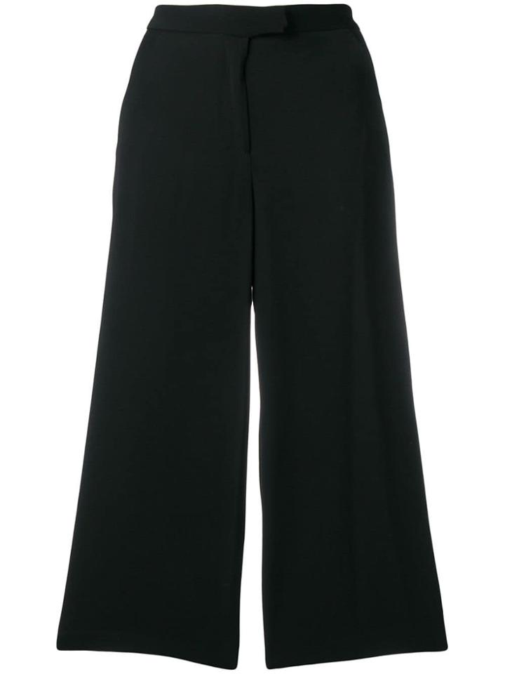Michael Kors Wide Leg Cropped Trousers - Black