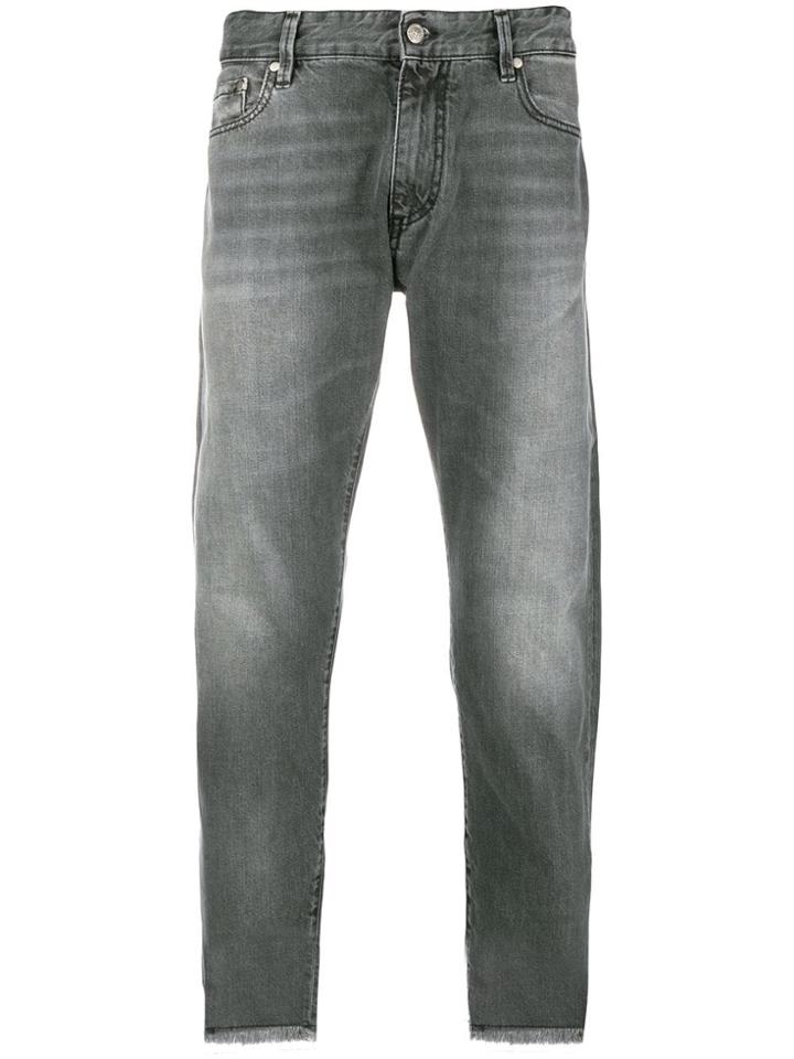 Represent Faded Straight Leg Jeans - Grey