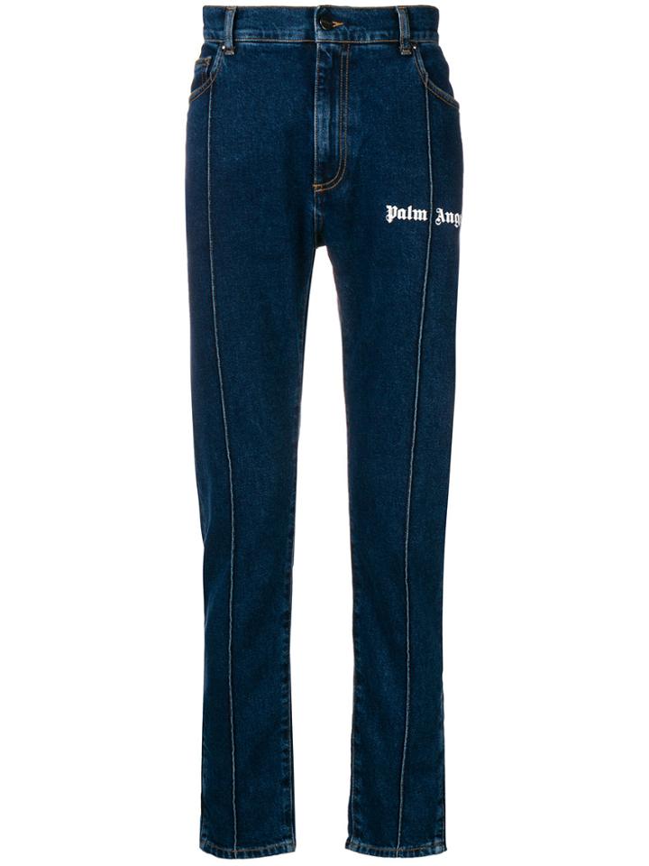 Palm Angels Straight Leg Jeans - Blue