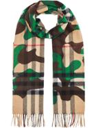 Burberry The Classic Camouflage Check Cashmere Scarf - Nude & Neutrals
