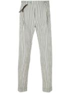 Berwich Striped Tapered Trousers - Neutrals