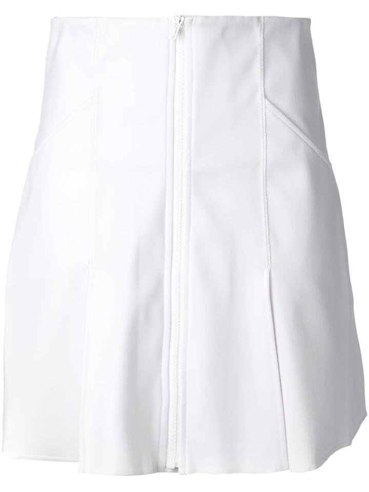 Ktz Pleated Mini Skirt, Women's, Size: Xs, White, Polyester