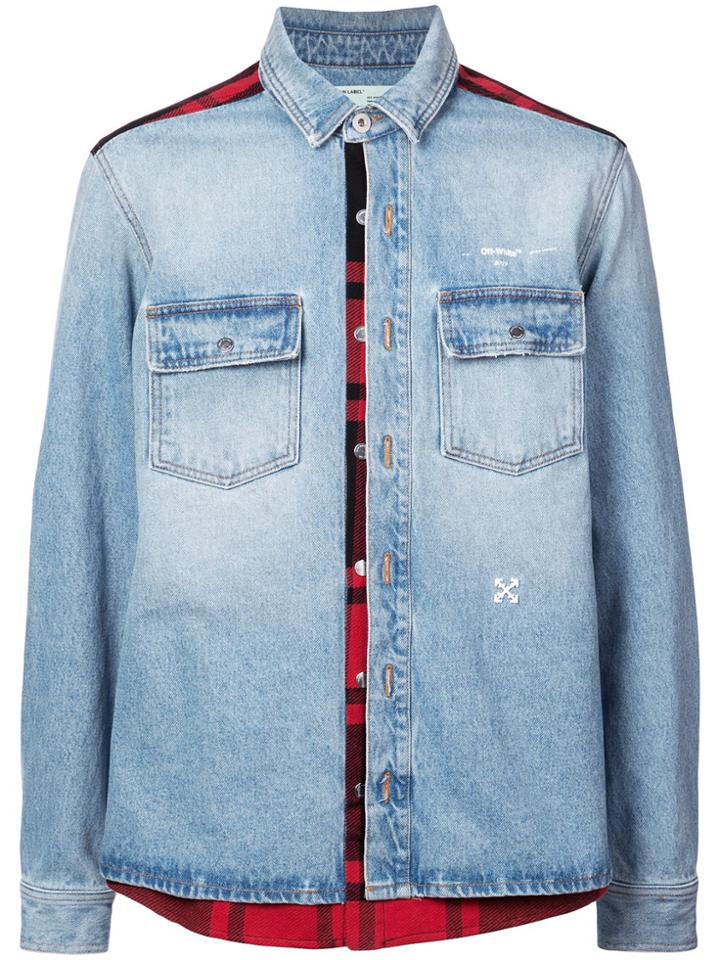 Off-white Button Down Denim Shirt - Blue