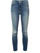 Mother Cropped Skinny Jeans, Women's, Size: 27, Blue, Cotton/polyester/sinflex