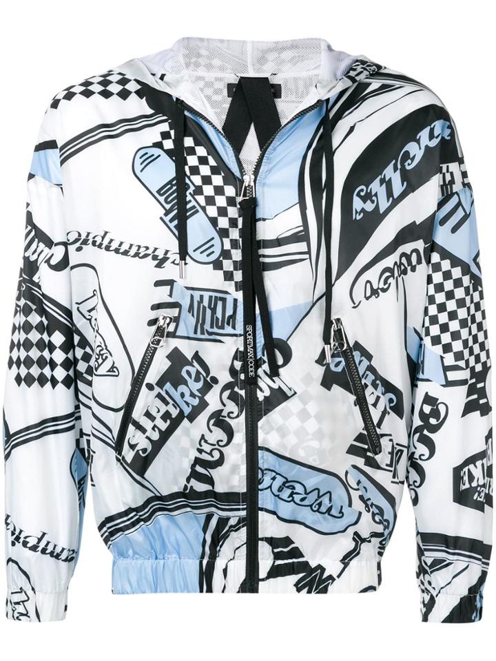 Sport Max Code Enfasi Print Hooded Jacket - White