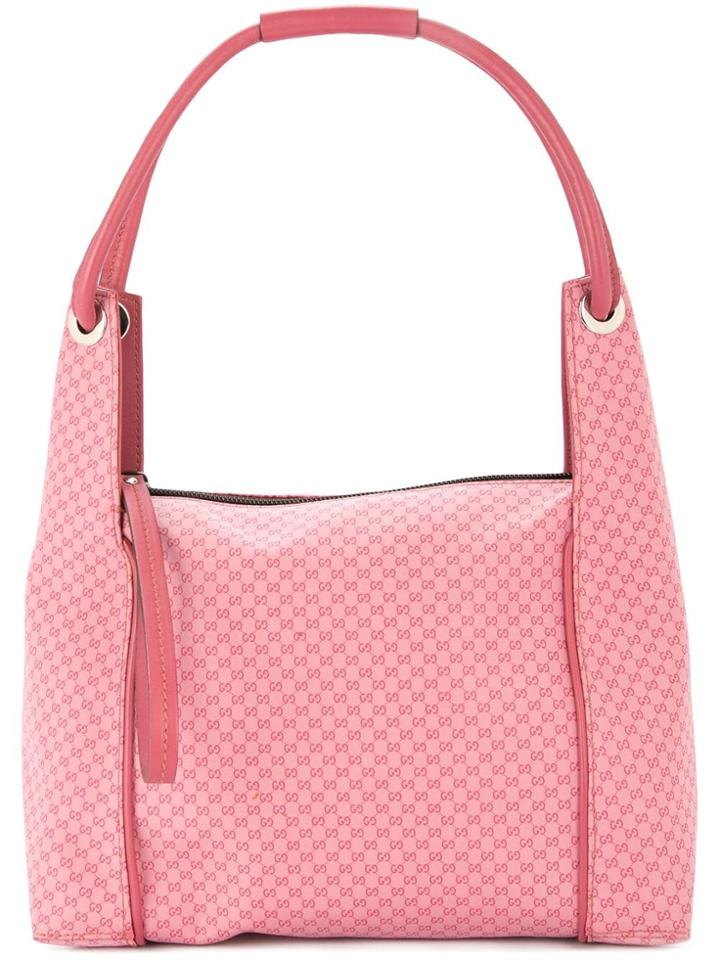 Gucci Vintage Micro Guccissima Shoulder Bag - Pink