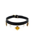 Absidem Cross Rhinestone Choker - Black