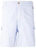 Ermanno Scervino - Striped Pocket Shorts - Men - Cotton - 48, Blue, Cotton
