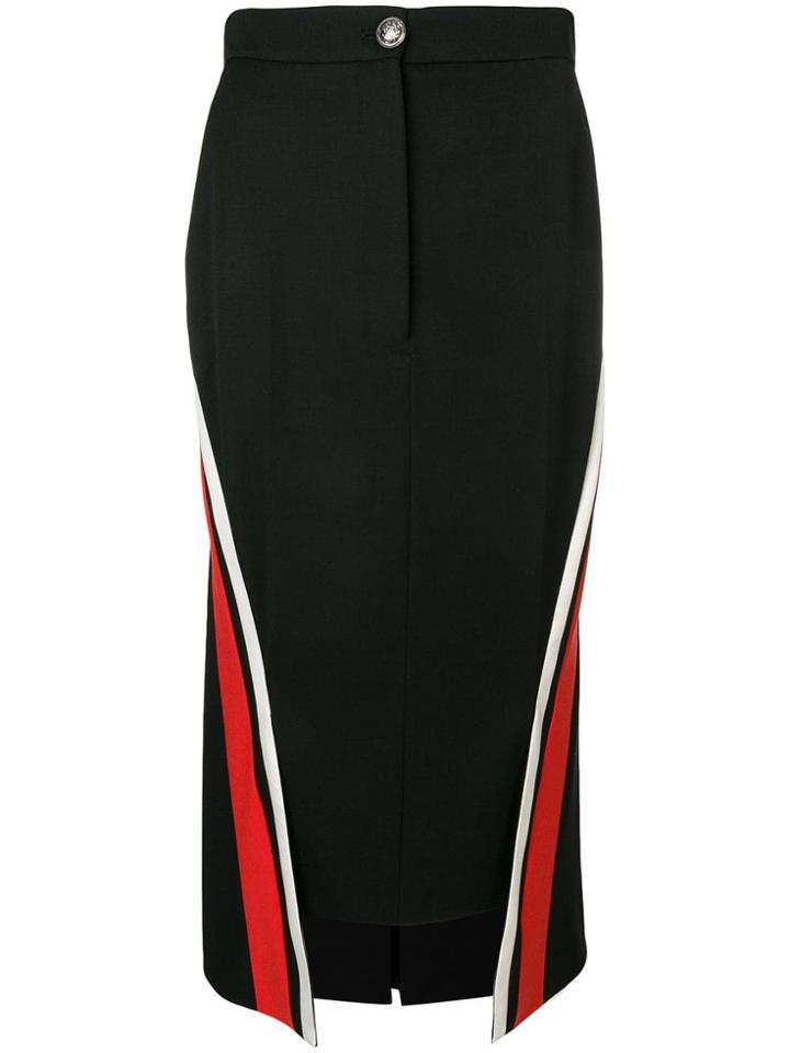 Alexander Mcqueen Side Panel Pencil Skirt - Black
