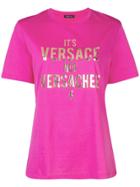 Versace Versachee-print T-shirt - Pink