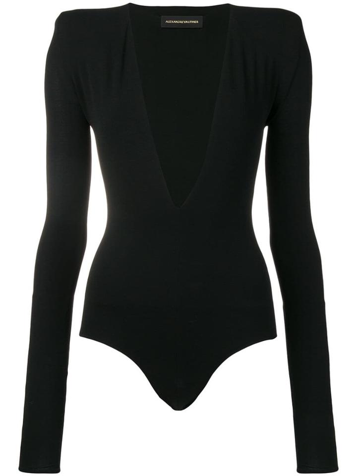 Alexandre Vauthier Deep V Bodysuit - Black