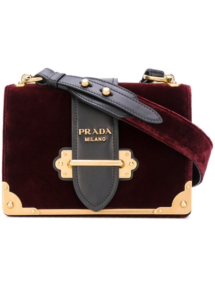 Prada Cahier Mini Bag - Red