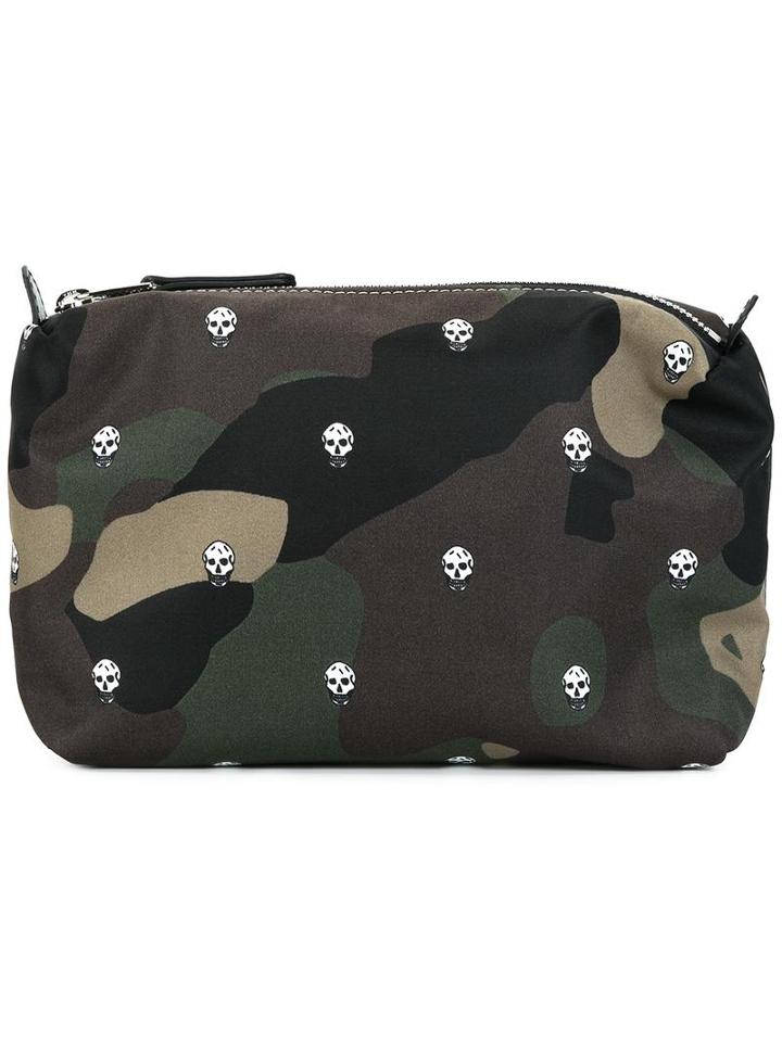 Alexander Mcqueen Skull And Camouflage Clutch, Men's, Green, Nylon