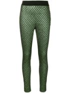 Dolce & Gabbana - Jacquard Skinny Trousers - Women - Polyester - 42, Green, Polyester