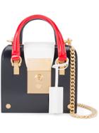 Thom Browne Mrs. Thom Tiny With Chain Shoulder Strap In Calf Leather -