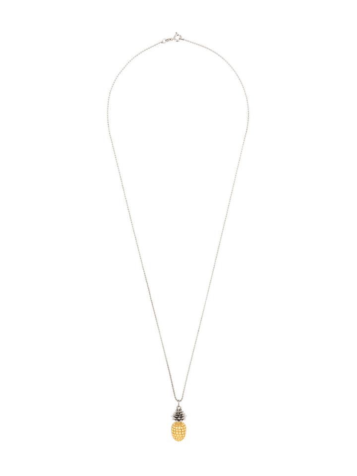 True Rocks Large Pineapple Pendant Necklace - Metallic