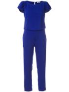 P.a.r.o.s.h. Cap Sleeve Jumpsuit, Women's, Size: Medium, Blue, Polyester