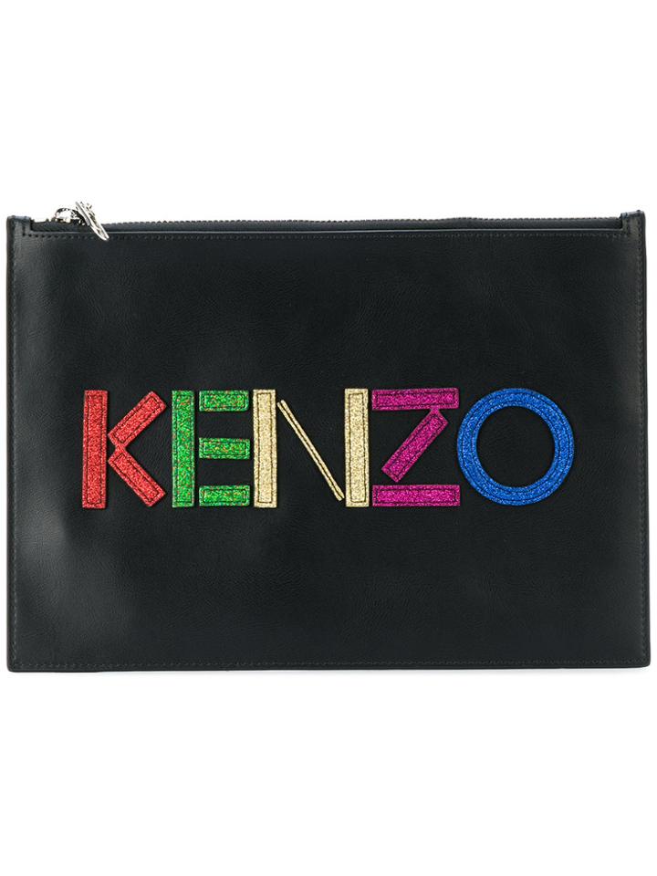 Kenzo Christmas Logo Pouch - Black