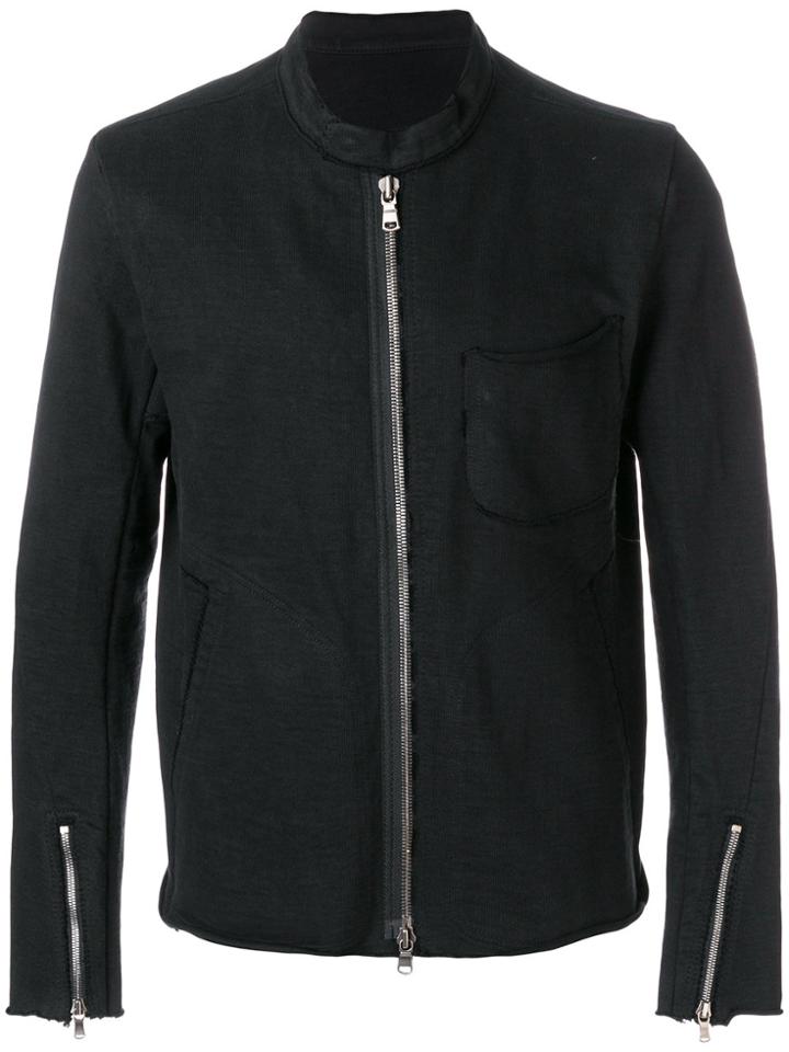 The Viridi-anne Jersey Biker Jacket - Black