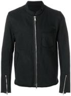 The Viridi-anne Jersey Biker Jacket - Black