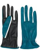 Sportmax Two-faced Leather Gloves - Blue