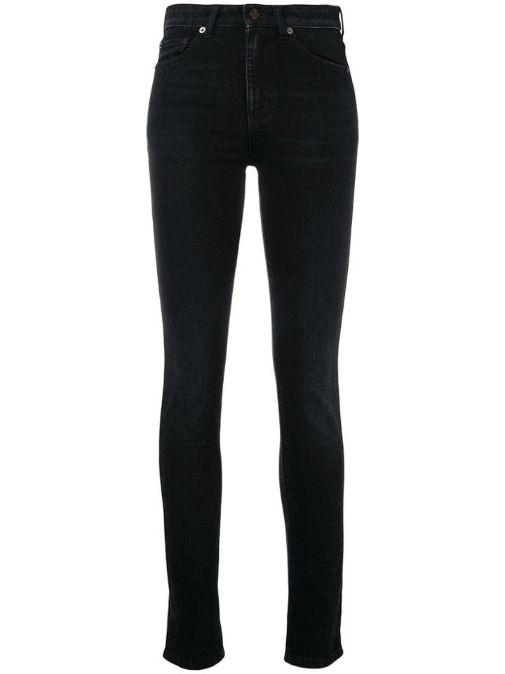 Saint Laurent Skinny Fitted Jeans - Black