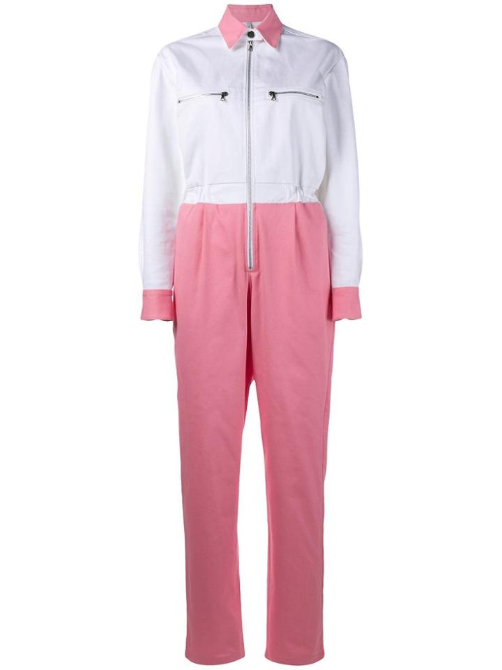Walk Of Shame Colour Block Jumpsuit - White