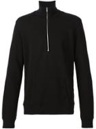 Maison Margiela Half Zip Pullover Sweatshirt - Black