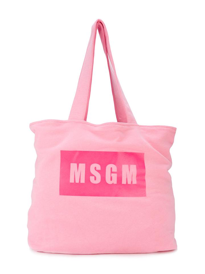 Msgm Kids - Branded Shoulder Bag - Kids - Cotton - One Size, Pink/purple