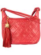 Chanel Vintage Fringe Cc Cross-body Bag - Red