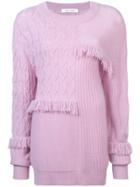 Prabal Gurung Cashmere Fringed Sweater - Pink