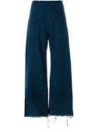 Chloé Washed Wide Leg Jeans, Women's, Size: 40, Blue, Cotton