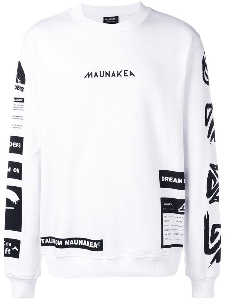 Mauna Kea Printed Crewneck Sweatshirt - White
