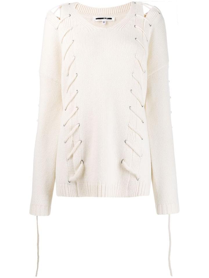 Mcq Alexander Mcqueen Lace-up Jumper - White