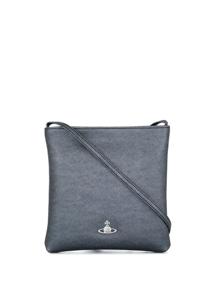 Vivienne Westwood Crosshatch Textured Crossbody Bag - Grey